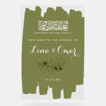 Placa de Acrílico Nikkah Verde Oliva