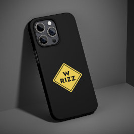 Placa de advertência W rizz EUA Meme Citação engra