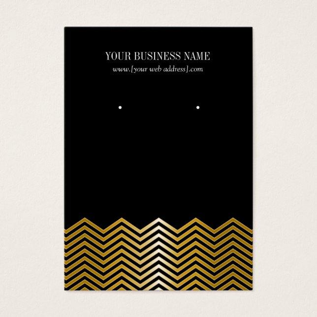 Placa de Alarme Personalizada Chevron Dourada Pret (Frente)