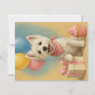 Placa de Aniversário Preppy Westie