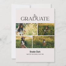 Placa de Anúncio de Foto do Formando Moderno