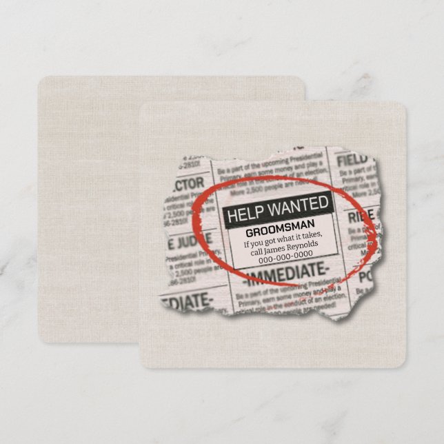 Placa de Anúncio em Papel para Solicitação de padr (Frente/Verso)