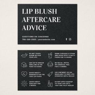 Placa de Atenção de Tatuagem de Lip Lip Preto Prem