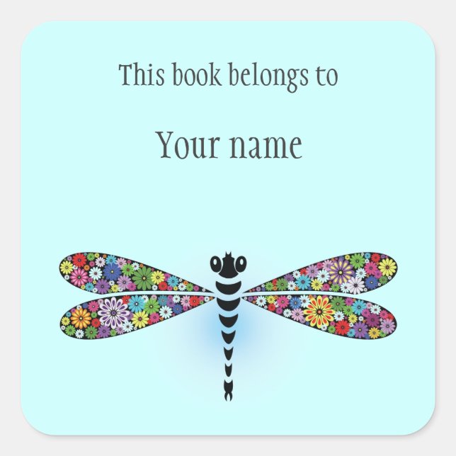 Placa de Autocolante Personalizada Dragonfly (Frente)