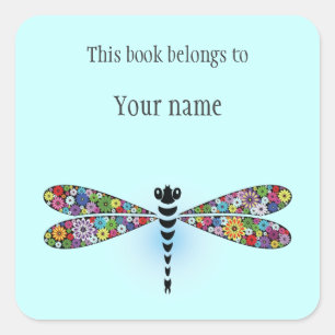 Placa de Autocolante Personalizada Dragonfly