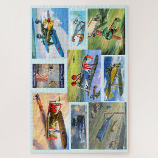 Placa de aviação de vintage 20x30 quebra-cabeça de