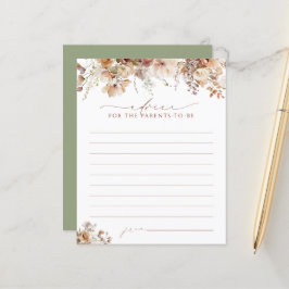 Placa de Aviso do Chá de fraldas Floral Elegante B