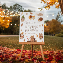 Placa de Boas-Vindas Cozy Woodland Wild One 16x20