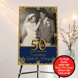 Placa de Boas-Vindas de 50º Aniversário de Casamen