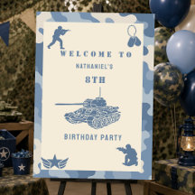 Placa de boas-vindas de aniversário do Exército do