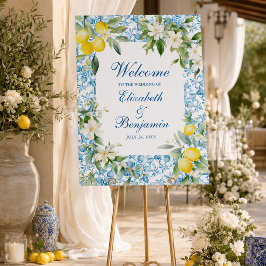 Placa de Boas-Vindas de Casamento com Limão Medite