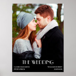 Placa de Boas-Vindas de Casamento com Poster de Fi