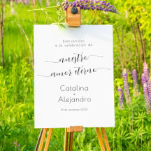 Placa de Boas-Vindas de Casamento com Redemoinhos