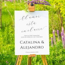 Placa de Boas-Vindas de Casamento de Amor Minimali