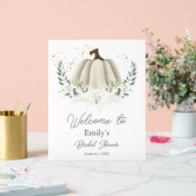 Placa de Boas-Vindas de Casamento de Outono com Ab