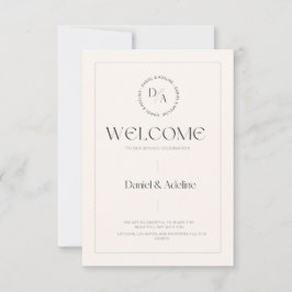 Placa de Boas-Vindas de Casamento Minimalista – Mo