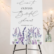 Placa de Boas-Vindas de Chuveiro Nupcial com Flore