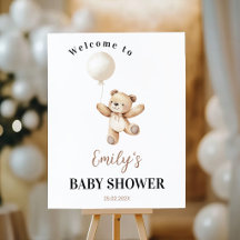 Placa de Boas-Vindas para Chá de Bebê com Balão de