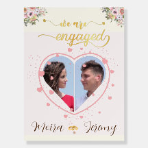 Placa de Boas-Vindas para Festa de Compromisso Pla