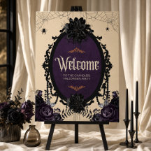 Placa de Boas-Vindas para Festa de Halloween Adult