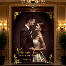 Placa de boas-vindas personalizada para casamento 