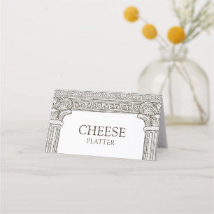 Placa de Buffet de Pratos de Queijo, Etiqueta para