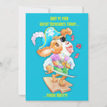 Placa de Cartões de aniversários de Piratas Person