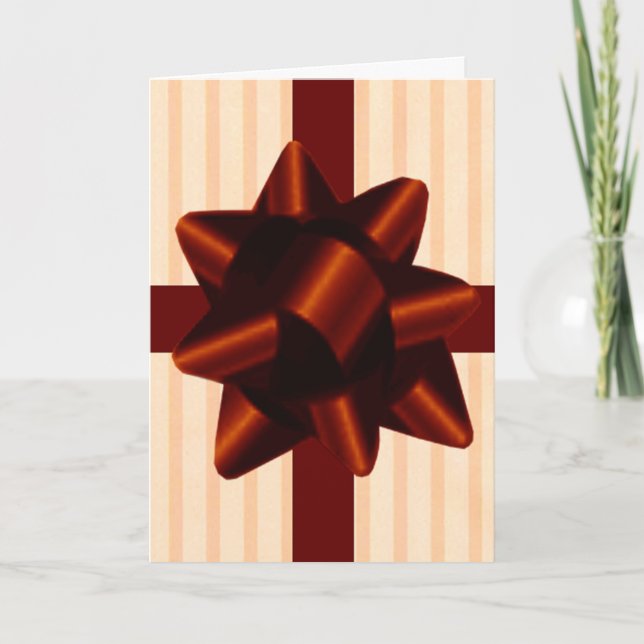 Placa de Cartões de natal Arco Vermelho Presente (Frente)