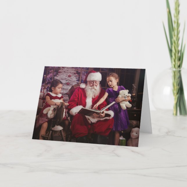 Placa de cartões de natal com Papai Noel (Frente)