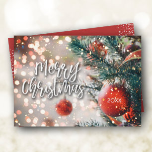 Placa de Cartões de natal de Árvore e Ornamentos