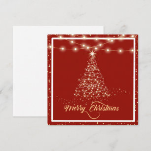 Placa de Cartões de natal de Árvore Natal Dourada 