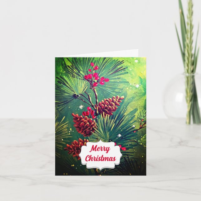 Placa de Cartões de natal de Árvore Retroativa Fel (Frente)