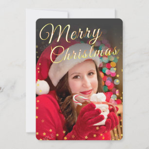 Placa de Cartões de natal de Foto do Cheio Moderno