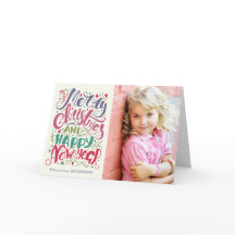 Placa de Cartões de natal de Fotografia Tipografia