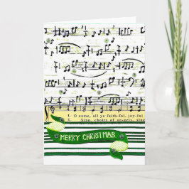 Placa de Cartões de natal de Notas de Música