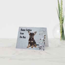 Placa de cartões de natal do cão