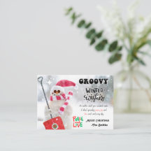 PLACA DE CARTÕES DE NATAL DO GROOVY WINTER WISHES