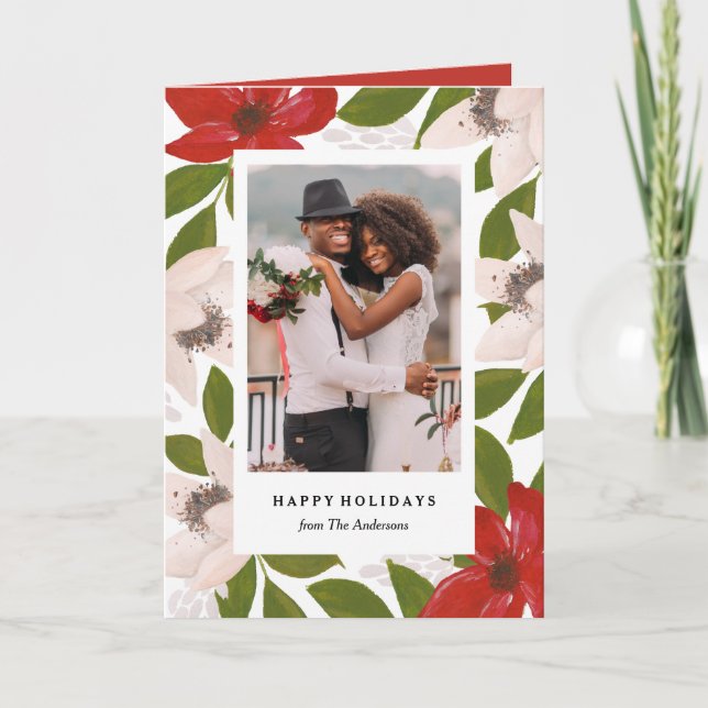 Placa de Cartões de natal dobrada de tradições (Frente)