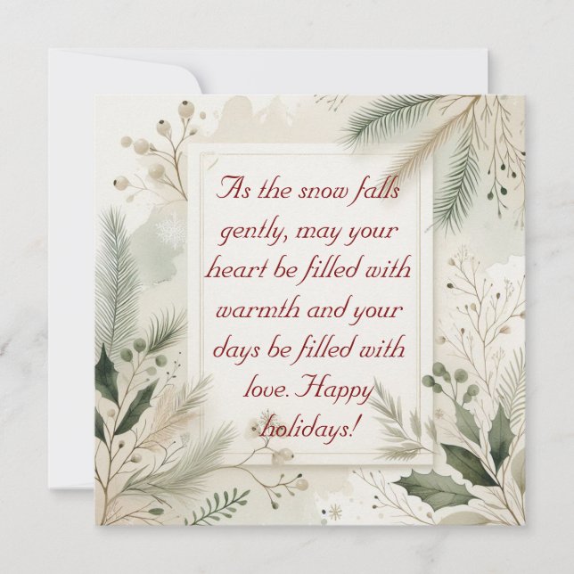 Placa de Cartões de natal minimalista (Frente)