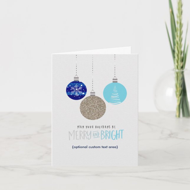 Placa de Cartões de natal para felizes e ornamento (Frente)