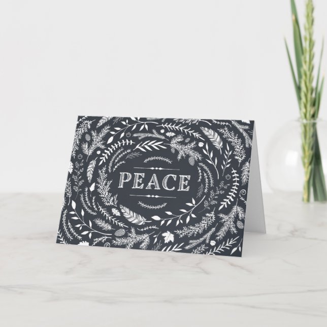 Placa de Cartões de natal Rustic Winter (Frente)