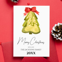 Placa de Cartões de natal Vermelho da Árvore Natal