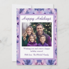 Placa de Cartões de natal Whimsical Roxo