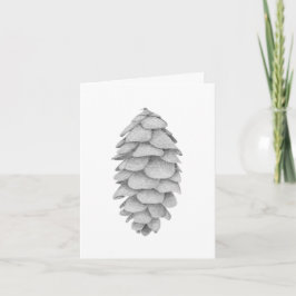 Placa de cartões de natal White Spruce Cone