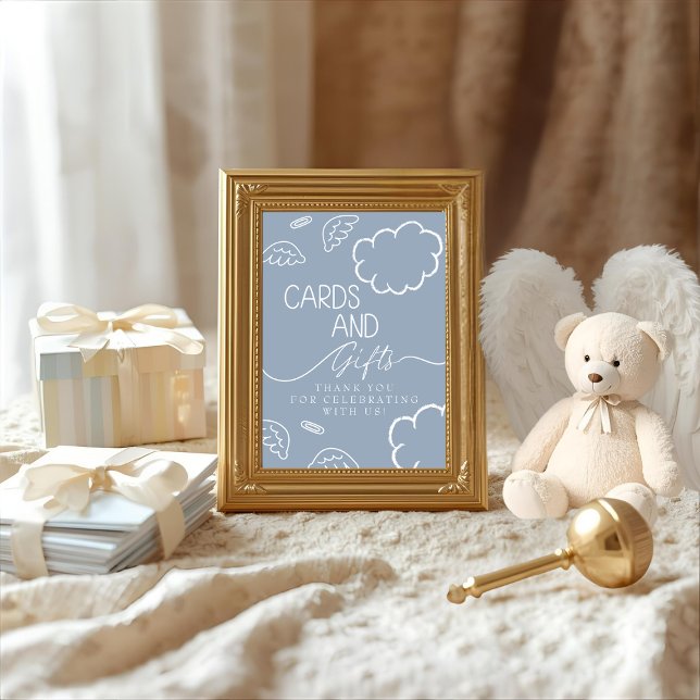 Placa de Cartões e Presentes Little Piece of Heave (Little Piece of Heaven blue Cards & Gifts Sign)