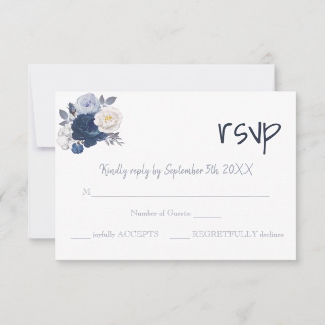 Placa de Casamento de Resposta RSVP (Frente)