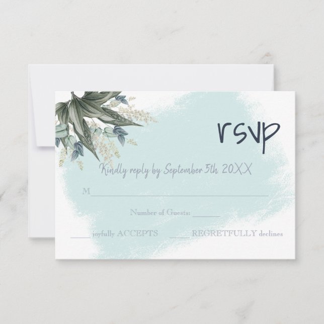 Placa de Casamento de Resposta RSVP (Frente)
