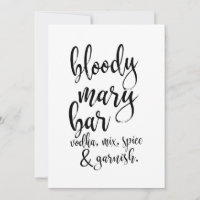 Placa de Casamento Econômica Bar Bloody Mary