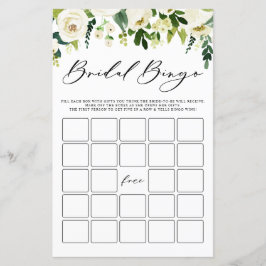 Placa de Chá de panela Bingo de Flores Brancas de 