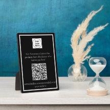 Placa de código QR personalizada com Easel